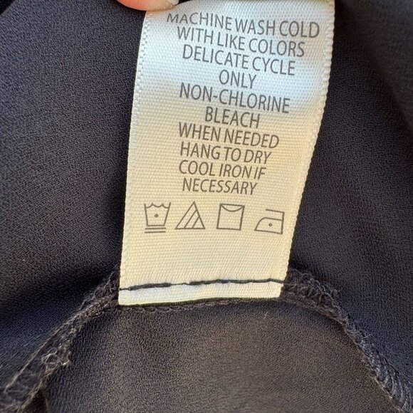 Max Studio Black Boho Long-Sleeve Lace-Up Floral Print Ruffle Trim Tassel Dress - Picture 12 of 14